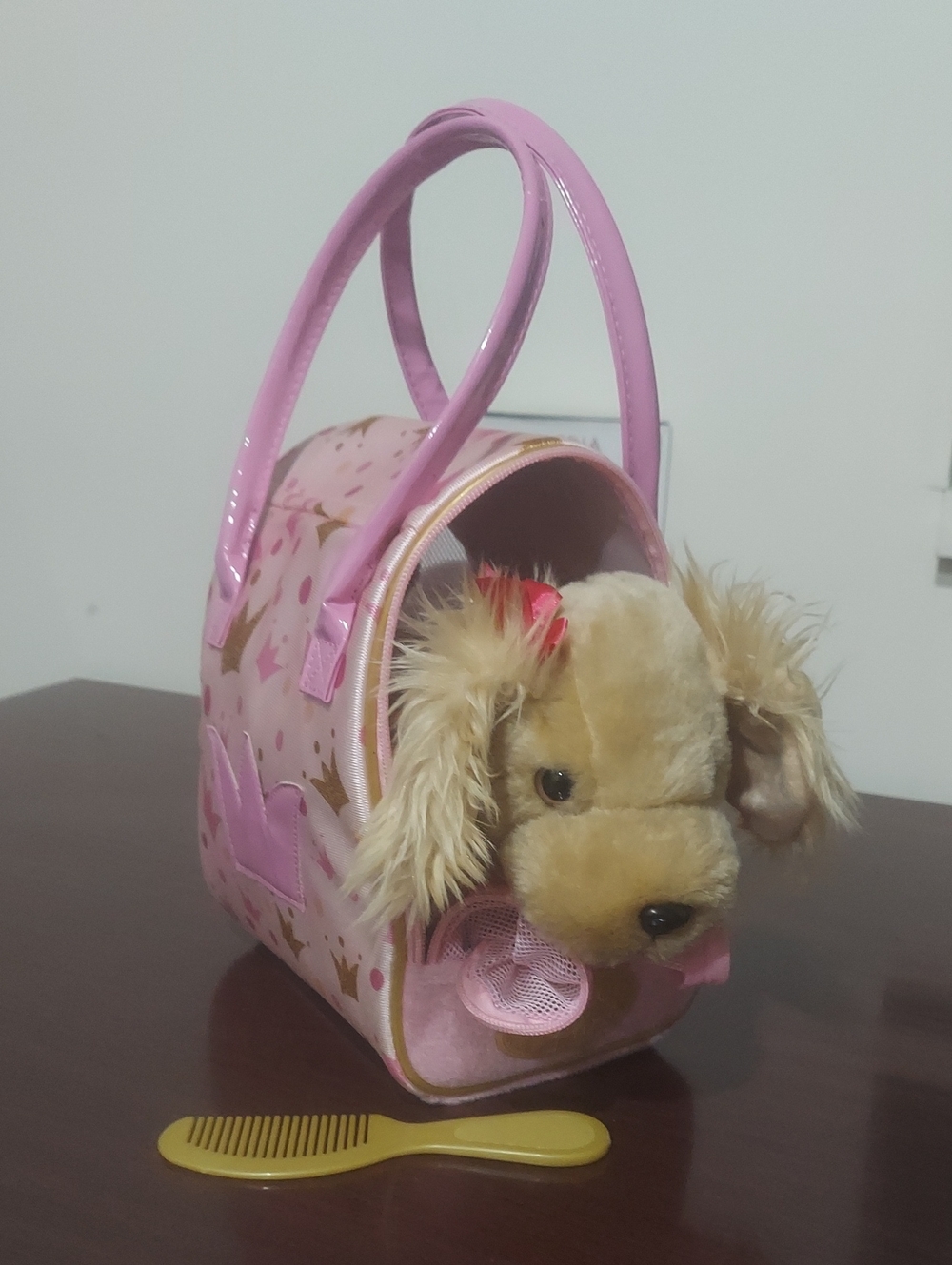 ❤️ Pucci Pups Cocker Spaniel Pink Crown Glam Bag Set